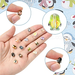 70шт 14 цвета гальванические стеклянные бусины&nbsp;EGLA-FS0001-47