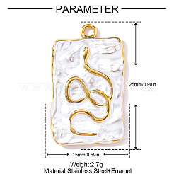 Подвески из нержавеющей стали 304 с эмалью&nbsp;STAS-OY002-30G