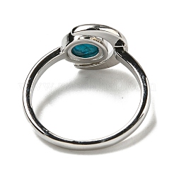 Регулируемые кольца из натурального апатита RJEW-K269-09P-08