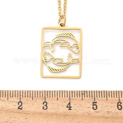 Ожерелье из нержавеющей стали 304 NJEW-D330-01G-12