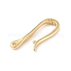 Chiusure a gancio in ottone placcato cremagliera&nbsp;LS-KK-E073-01G