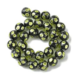 Серебряные песочные бусины лэмпворк ручной работы LAMP-A003-01B