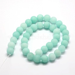Матовые естественный Malaysia нефрита круглые бусины пряди G-E310-8mm-03
