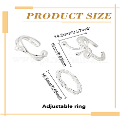 1 комплект колец из сплава для женщин&nbsp;RJEW-LP0002-43