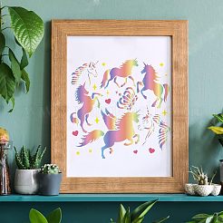 Modèles de pochoirs de peinture de dessin réutilisables en plastique&nbsp;DIY-WH0172-322