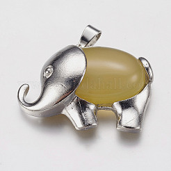 Природные желтый агат подвески G-E462-A06