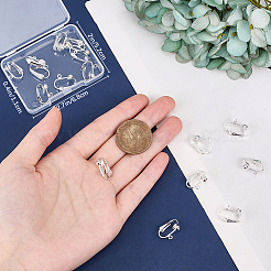 Латунные клипсы серьги&nbsp;KK-BBC0016-10S