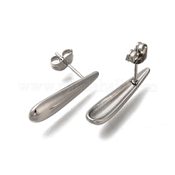 Pendientes de lágrima de acero inoxidable 304 para mujer&nbsp;EJEW-M028-04S