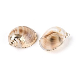 Гальванические подвески из натуральной спирали&nbsp;SSHEL-N042-07