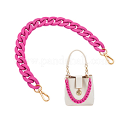 Акриловые витые цепочки для сумок с застежками из сплава&nbsp;PURS-WH0008-20A