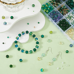 Kits de fabrication de bijoux en perles rondes en acrylique et en verre&nbsp;DIY-SP0003-01A