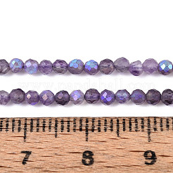 Нити из натуральных аметистовых бусин с покрытием цвета AB G-T144-A07-04