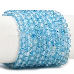 Натуральные бусы из голубого топаза нити&nbsp;G-B175-D21-4mm