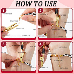 5 шт. 5 стиля железный и 201 нержавеющая сталь ювелирный вспомогательный инструмент зажим для браслета&nbsp;AJEW-SC0003-35