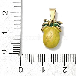 Breloques en acier inoxydable 304 émaillées en forme de fruits et légumes&nbsp;STAS-F336-02A-G