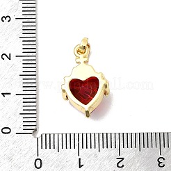 Латунь стекло кулоны&nbsp;KK-P343-09C-G