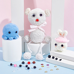 2 коробка 2 стильных пластиковых кукольных глаз и носа DOLL-GA0001-14