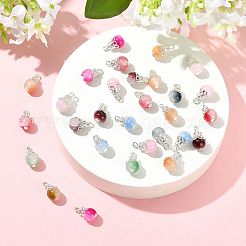 100 шт. 10-цветные подвески из искусственного нефрита с эффектом кракле&nbsp;PALLOY-FS00056