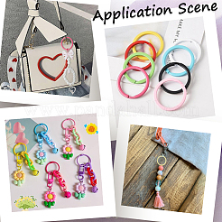 30 шт. двухцветные железные разъемные брелоки для ключей&nbsp;IFIN-SC0001-62