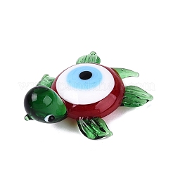 Handgefertigte Schildkrötenfigur aus Glas mit bösem Blick&nbsp;LAMP-N034-25B