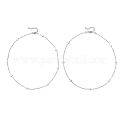 Ожерелья из нержавеющей стали 304 с крестообразными цепочками&nbsp;NJEW-JN05444