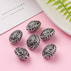 Плоским круглые антикварные акриловые бусины&nbsp;X-PACR-S206-10AS