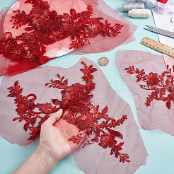 Цветочная вышивка полиэстером пришить аппликации&nbsp;PATC-WH0020-33D