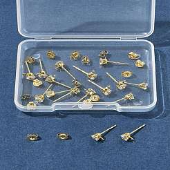 16 шт. латунные серьги-гвоздики&nbsp;KK-FS0001-56G