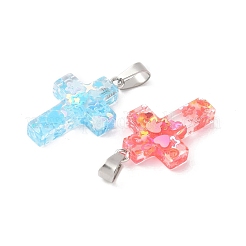 Подвески из светящихся смоляных блесток RESI-V006-01B-P