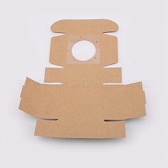 Красно-бумажные картонные шкатулки для драгоценностей CON-WH0039-06B