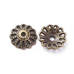 Tappi di perline fantasia in stile tibetano&nbsp;X-TIBE-LF1413YKG-AB-FF