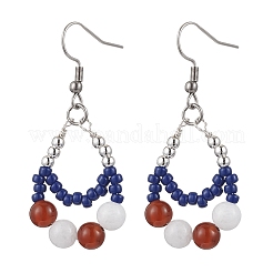 Серьги-капли из нержавеющей стали 304 EJEW-MZ00462-03