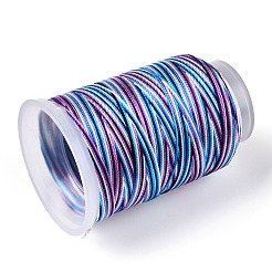 5 rouleaux de cordons en polyester teints par segments à 6 épaisseurs&nbsp;WCOR-P001-01A-07