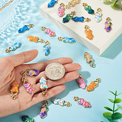 32pcs 8 pendentifs en alliage de couleurs&nbsp;ENAM-TA0003-95