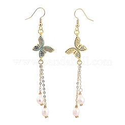 Ensemble de bijoux en zircone cubique micro pavé en laiton papillon&nbsp;SJEW-JS01124