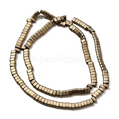 Perles en hématite synthétique non magnétique électrolytique à 2 trou&nbsp;G-L613-A01-01D