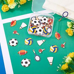 60шт 6 стиля подвески из сплава с эмалью ENAM-TA0002-96