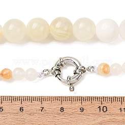 Colliers de perles rondes en jade vert naturel teint&nbsp;GG-CBAA808-05P-B