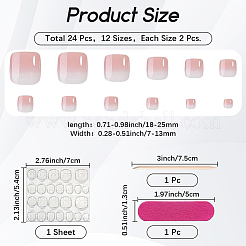 1 sachet de faux ongles à pression en plastique ABS couvrant toute la surface&nbsp;MRMJ-CP0001-55