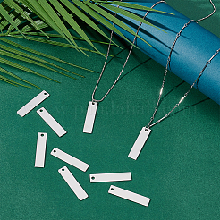 20 шт. 201 нержавеющая сталь прямоугольная штампованная пустая подвеска для бирки&nbsp;STAS-UN0063-43