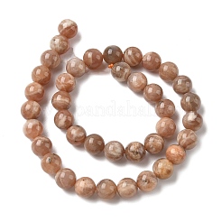 Круглые нити из натуральных бусин из нескольких лунных камней&nbsp;G-I176-09-10mm-02