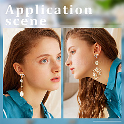 20 шт. латунные серьги-гвоздики&nbsp;KK-BBC0007-10