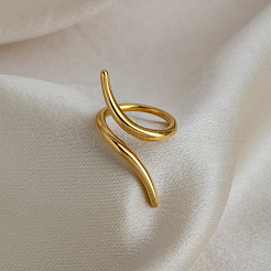 Minimalistische offene Manschettenringe aus Edelstahl 304 für Damen&nbsp;VA6115