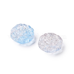 Спрей окрашены прозрачные стеклянные бусины&nbsp;GLAA-D038-01F