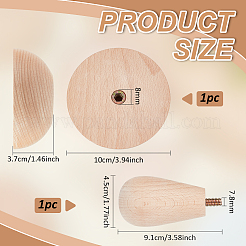 Молды для керамических чаш из грибного дерева WOOD-WH0030-96A
