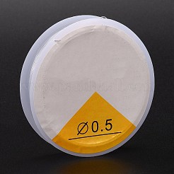 ラウンドクリスタル弾性ストレッチスレッド  ブレスレット用ジェムストーンジュエリービーズクラフト作り  透明  0.5mm  約16.4ヤード（15m）/ロール&nbsp;EW-Z001-D01-0.5mm
