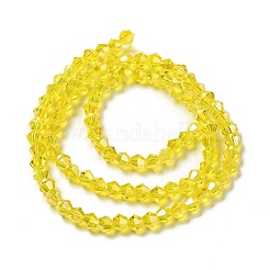 Прозрачные стеклянные бусины гальваническим пряди EGLA-S056-4mm-21