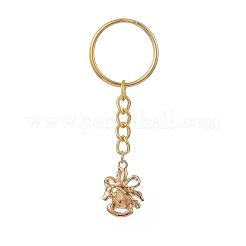 Брелки с подвеской из эмали из сплава рождественского колокольчика KEYC-JKC00455