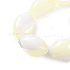 Нити овальных бусин из натуральной ракушки трохуса BSHE-S304-07A