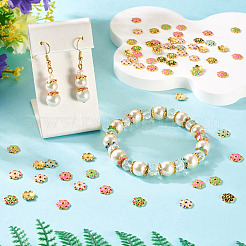 160 шт. 8-цветные эмалевые колпачки для бусин&nbsp;FIND-TA0008-38